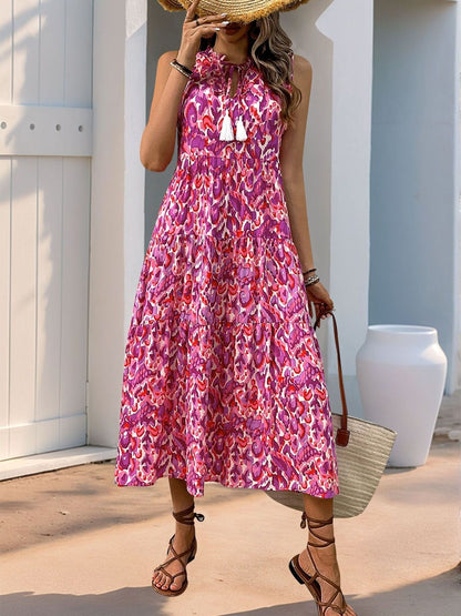 Print Fit & Flare Midi Dress