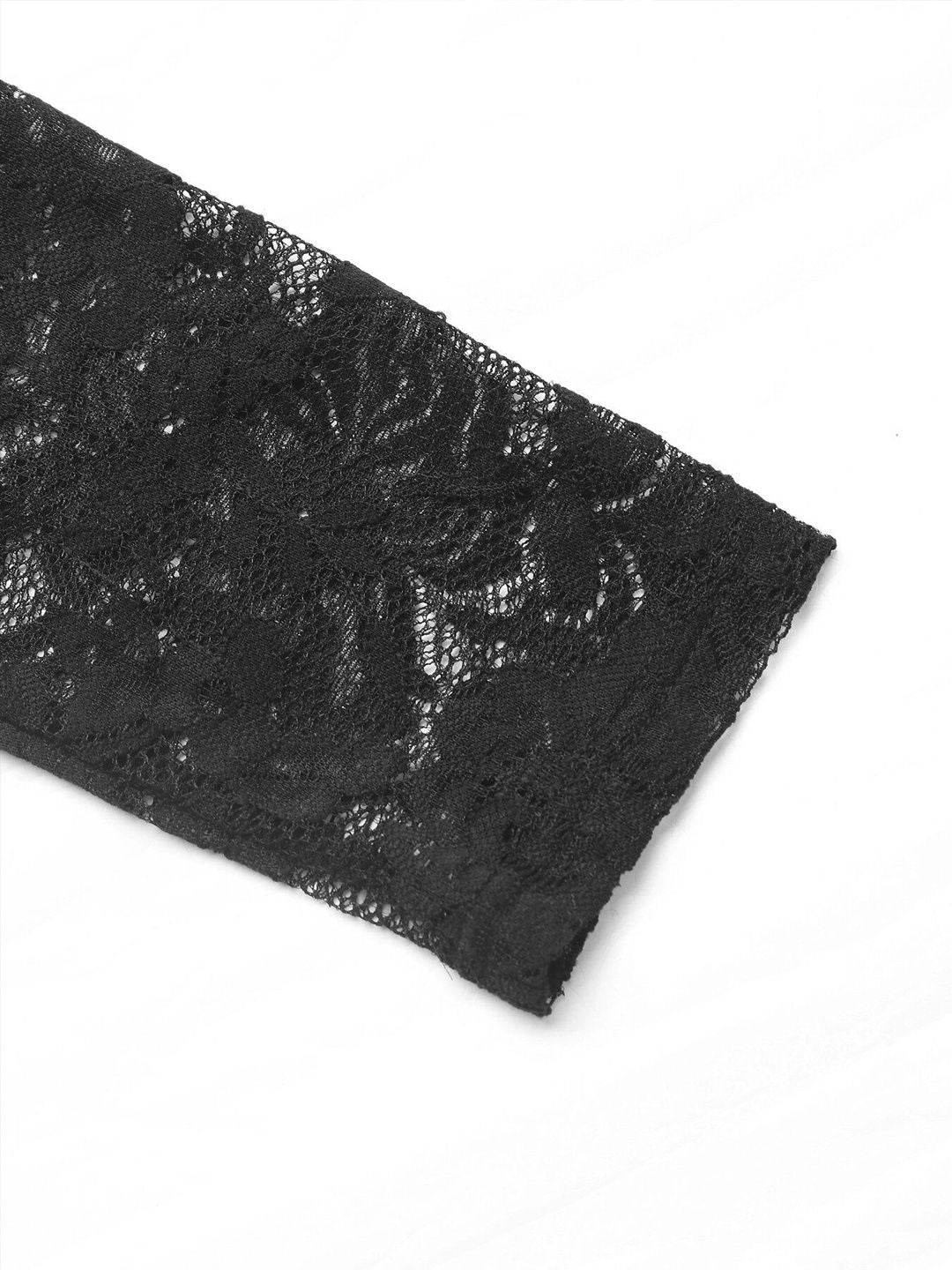 Women's Black Embroidered Top Blend