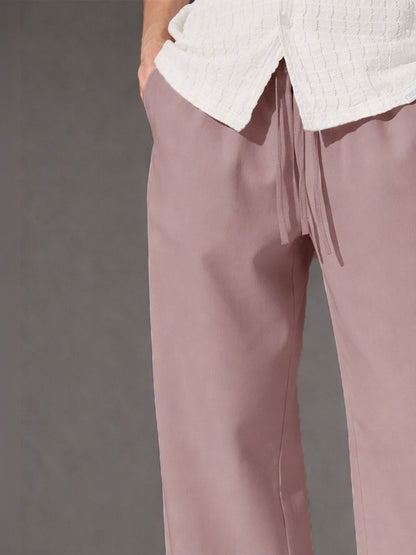 Men Relaxed Fit Mid-Rise Cotton Trouser