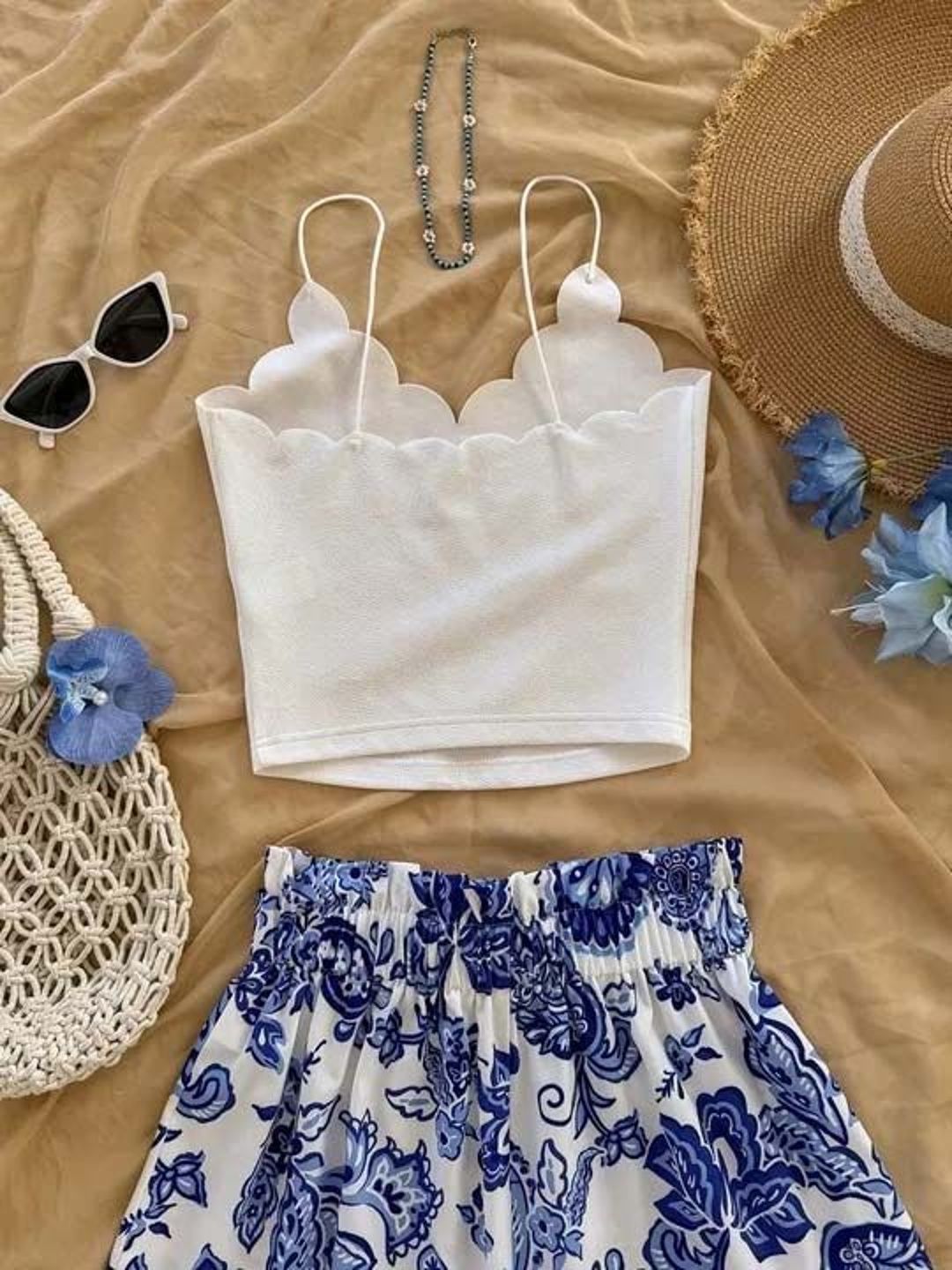 Bohemian Solid Top with Shorts