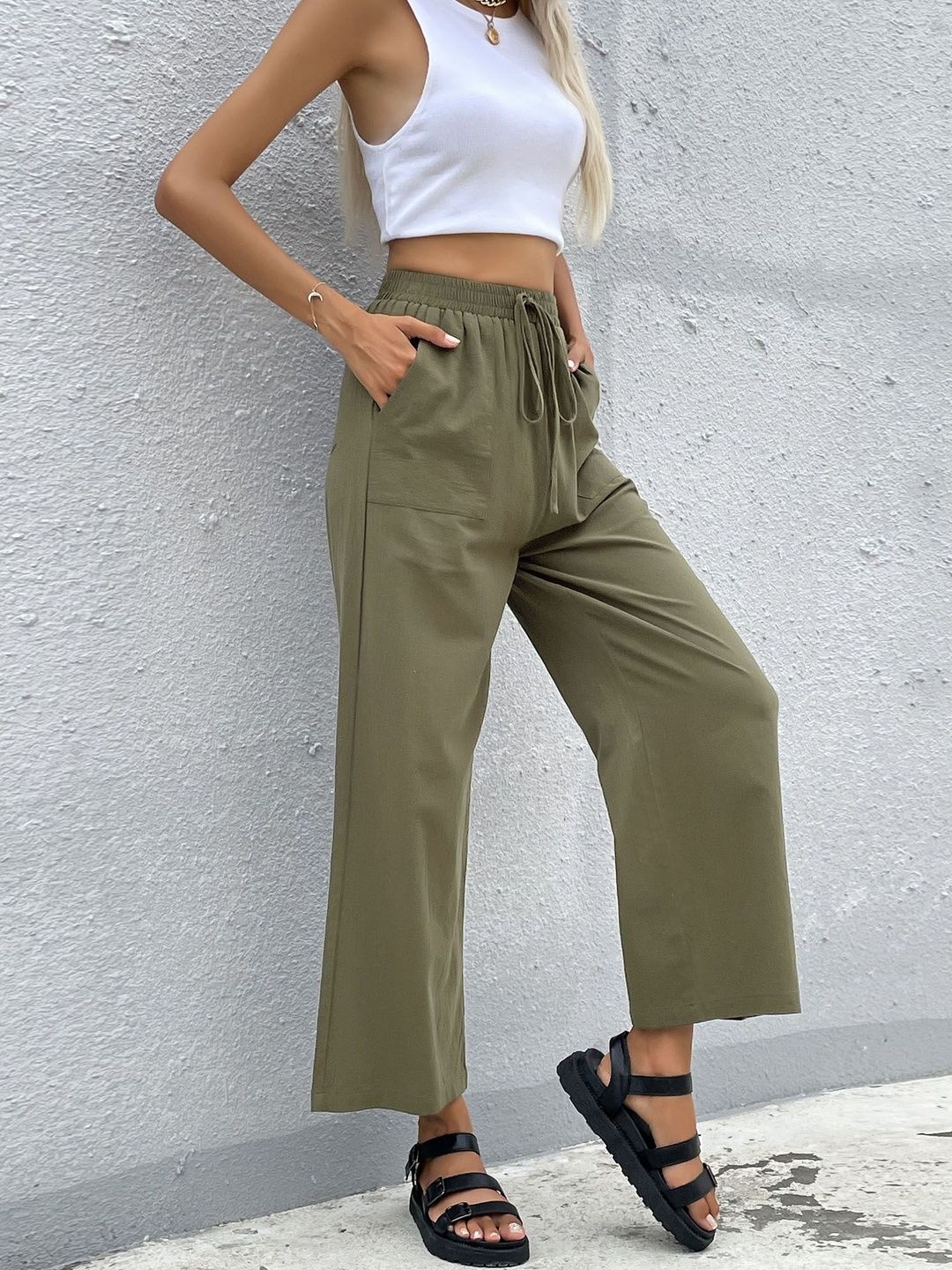 Women Loose Fit Non Iron Trousers