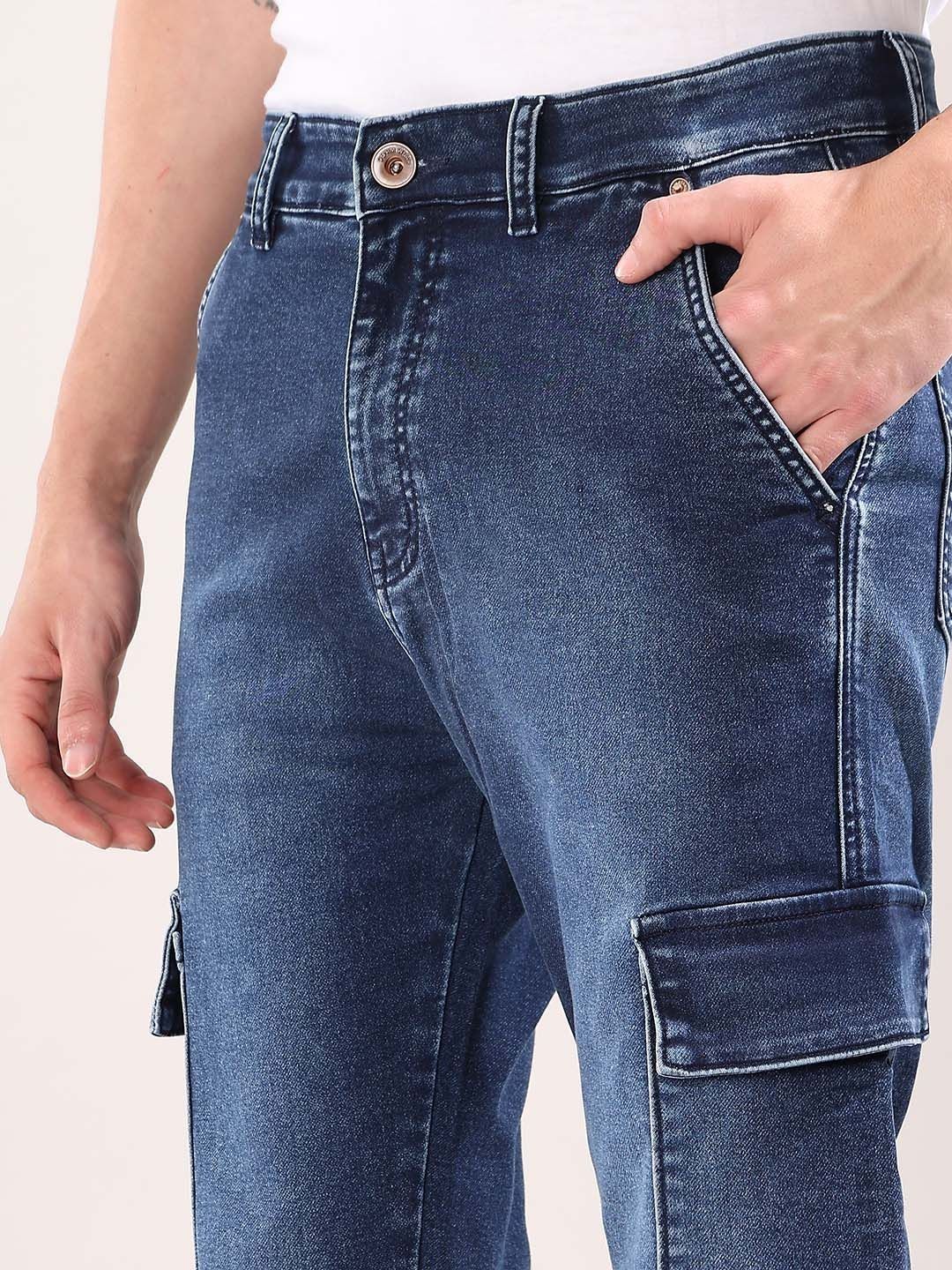 Men Straight Fit Mid-Rise Light Fade Jeans