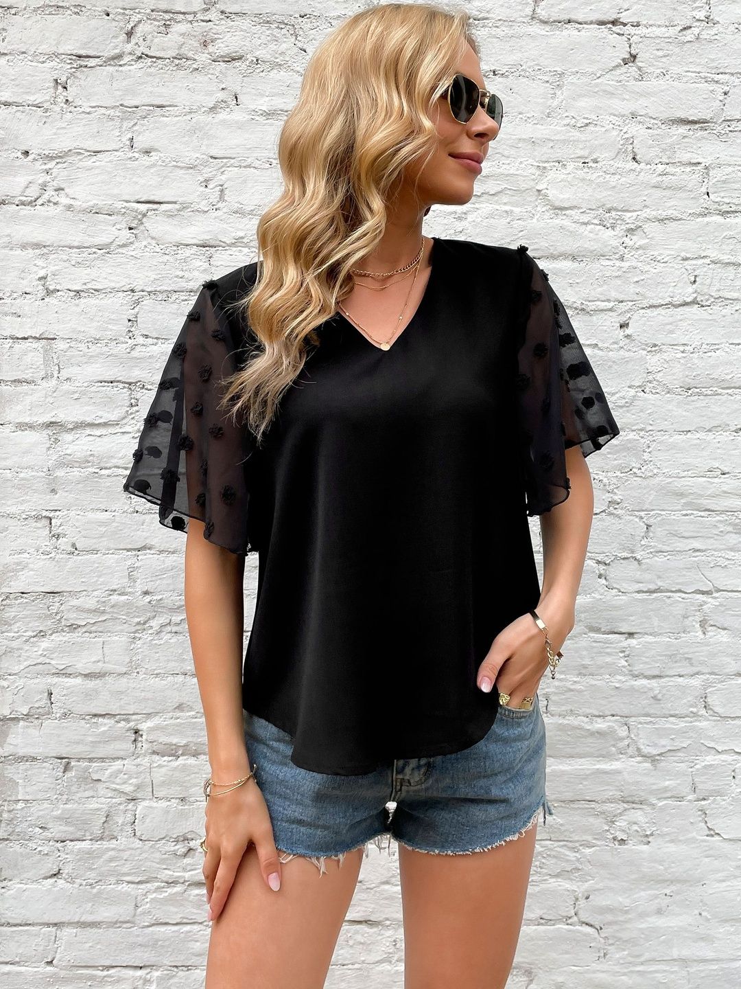 Flutter Sleeve Top