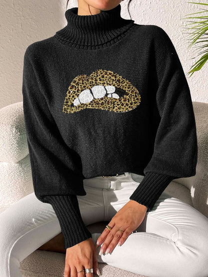 Women Animal Printed Pullover with Embellished Detail