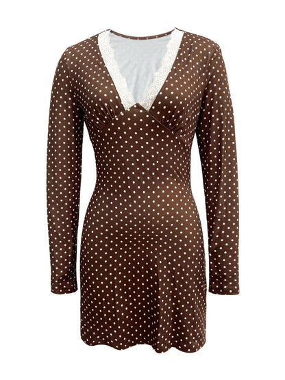 NOWI Polka Dot Print Bodycon Dress