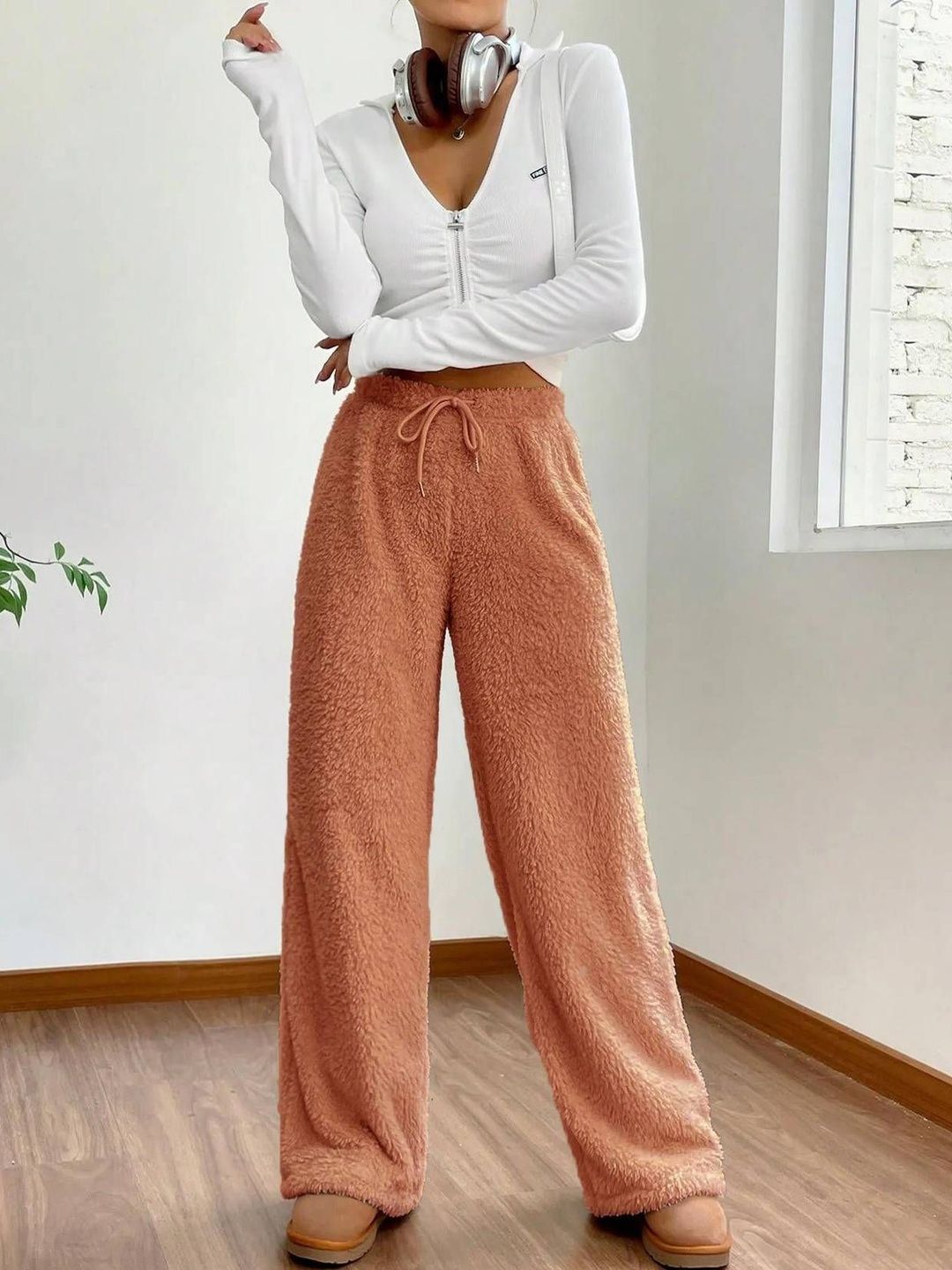 Women High-Rise Easy Wash Trousers