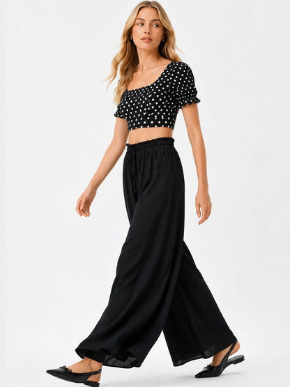 Women Relaxed Loose Fit High-Rise Trousers