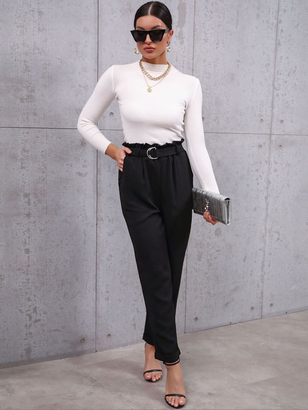 Women Non Iron Pleated Trousers