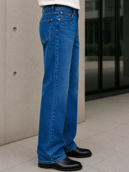 Men Bootcut Mid-Rise Light Fade Jeans