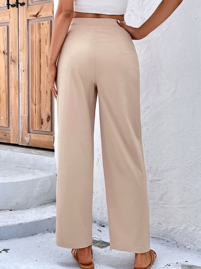 Women Loose Fit High-Rise Non Iron Trousers