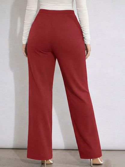 Women Straight Fit Wrinkle Free Trousers