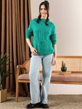 NOWI Women Cable Knit Woollen Pullover