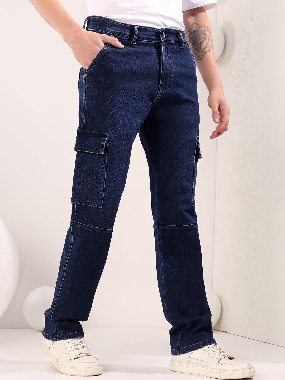 Men Regular Fit Mid-Rise Jeans
