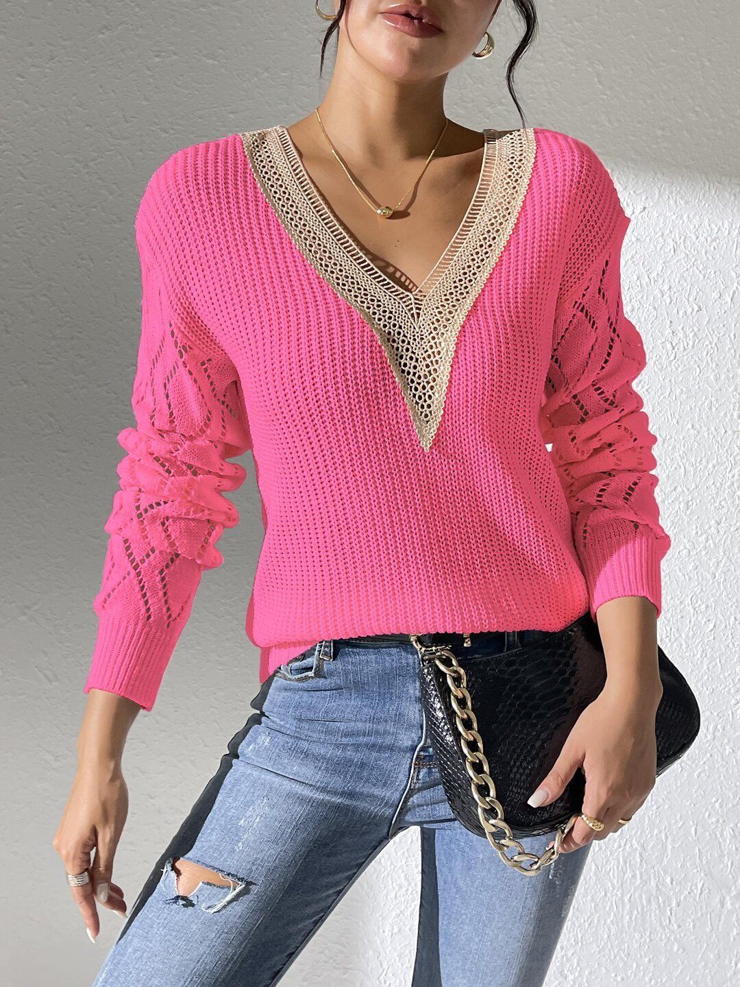 Women Cable Knit Pullover
