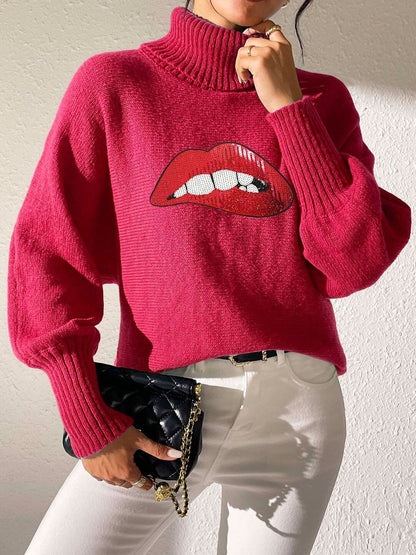 Women Printed Pullover with Embellished Detail