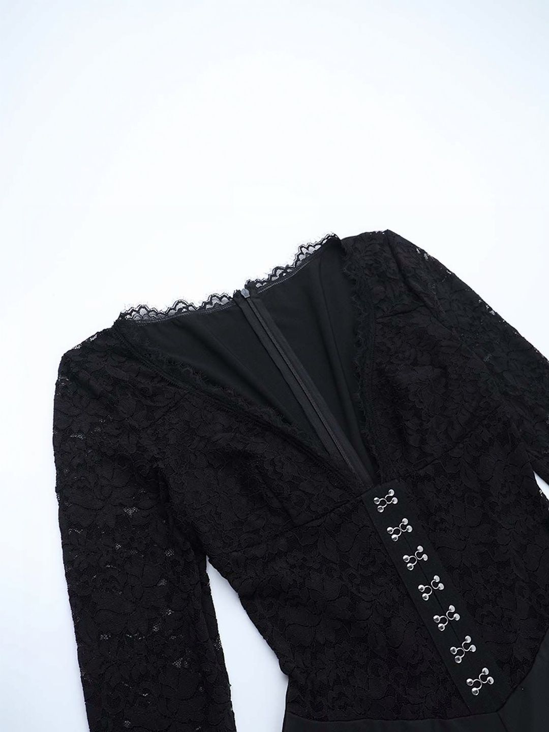 Women's Black Basic Jumpsuit With Embellished Blend