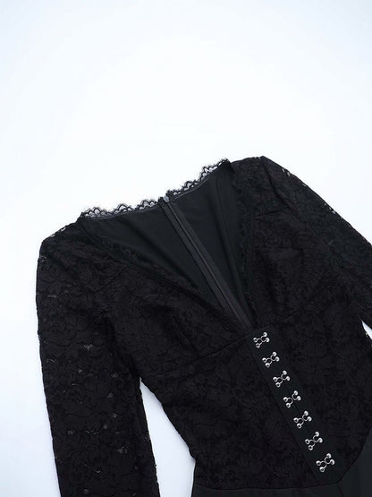 Women's Black Basic Jumpsuit With Embellished Blend
