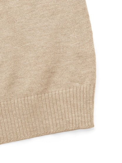 Women's Beige Pullover Blend Printed Regular Fit