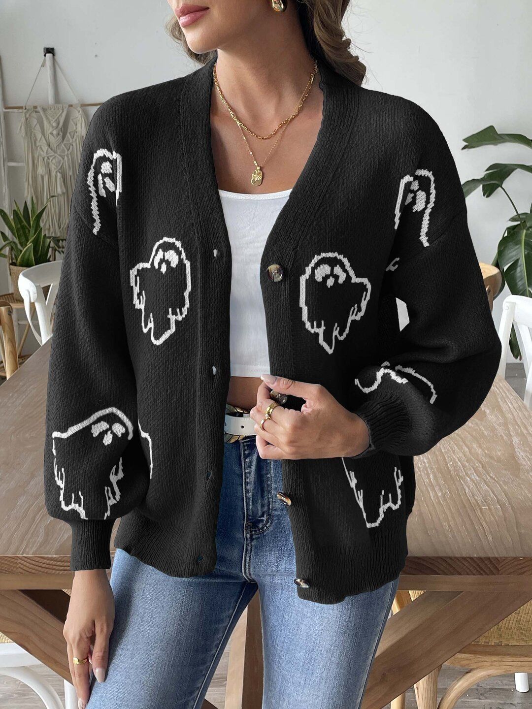 Women Printed Cardigan