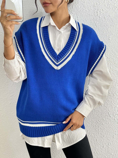 Women Colourblocked Sweater Vest