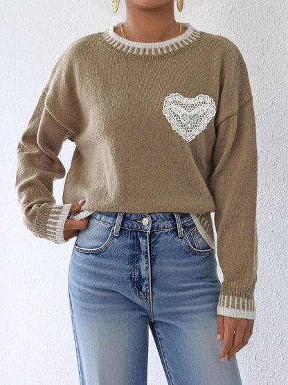 Women Pullover with Embroidered Detail