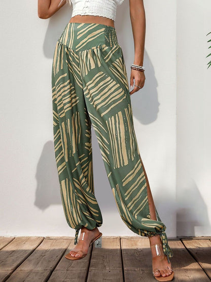 Women Printed Loose Fit Non Iron Trousers