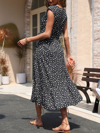Floral Print Fit & Flare Midi Dress