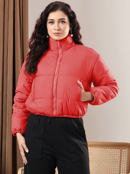 Women Lightweight Crop Puffer Jacket