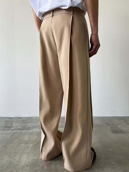Men Wrinkle Free Pleated Trousers