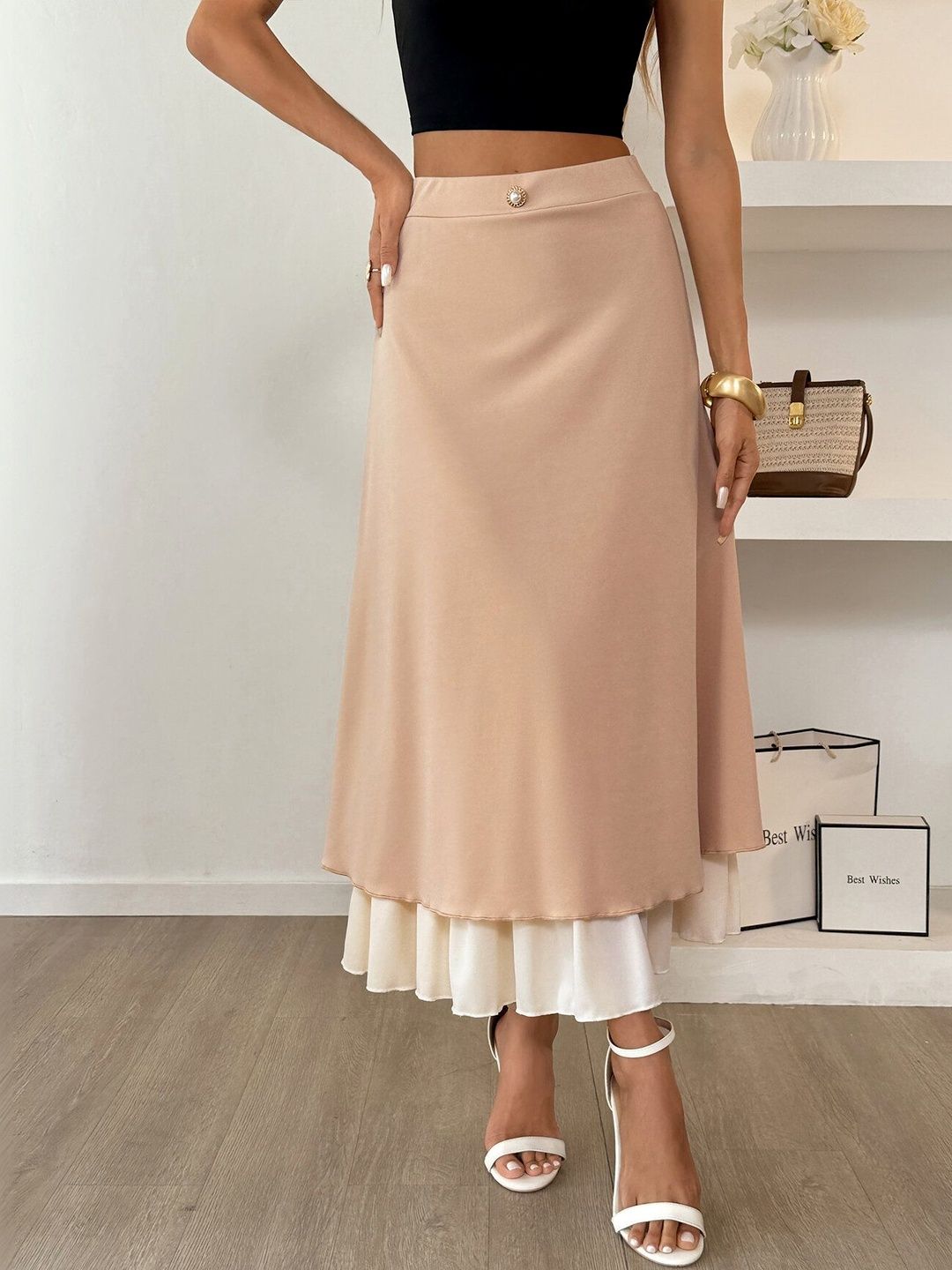 Layered Midi Skirt