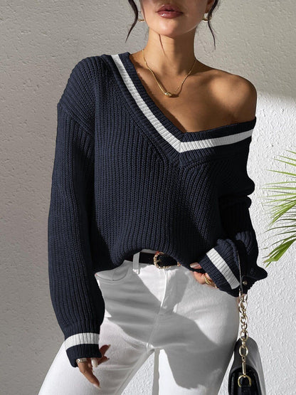 Women Striped Pullover