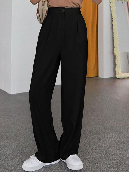 Women High-Rise Easy Wash Regular Fit Formal Trousers