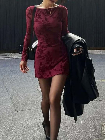 Floral Print A-Line Mini Dress