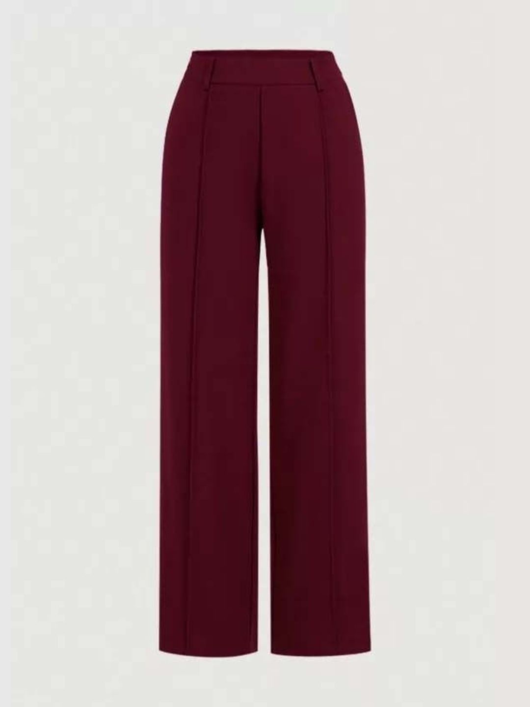 Maroon Solid Vest Top with Trousers