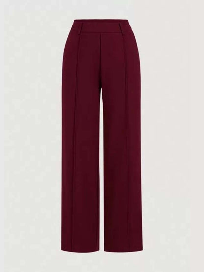 Maroon Solid Vest Top with Trousers