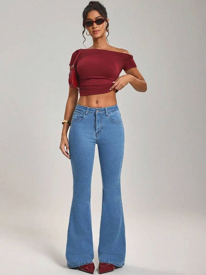 Women Bootcut High-Rise Stretchable Jeans