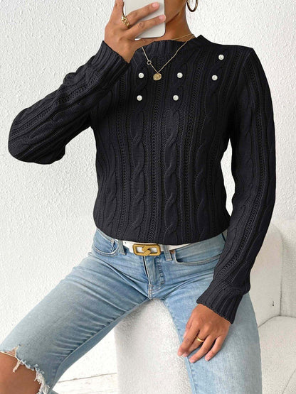 Women Cable Knit Pullover