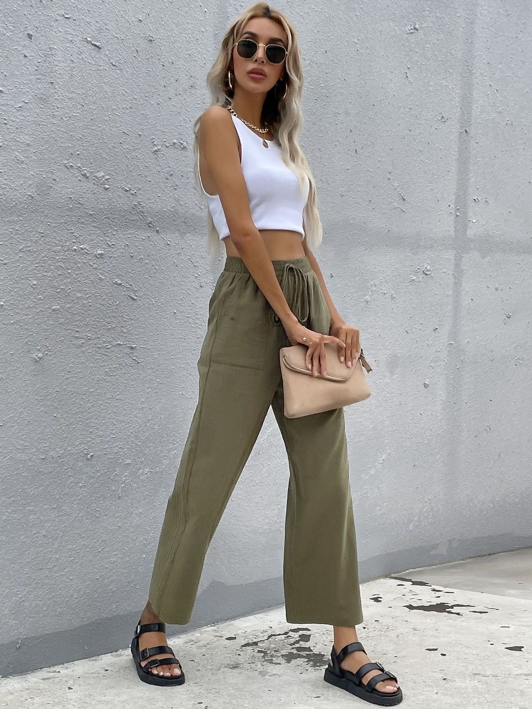 Women Loose Fit Non Iron Trousers