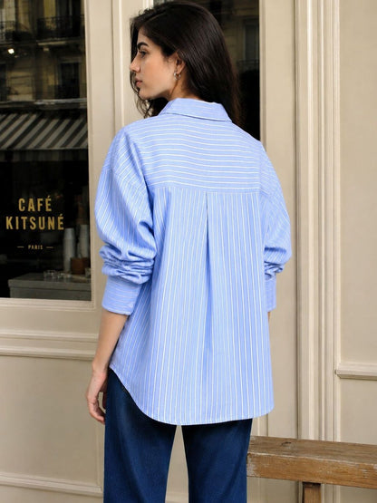 Women Relaxed Striped Casual Shirt