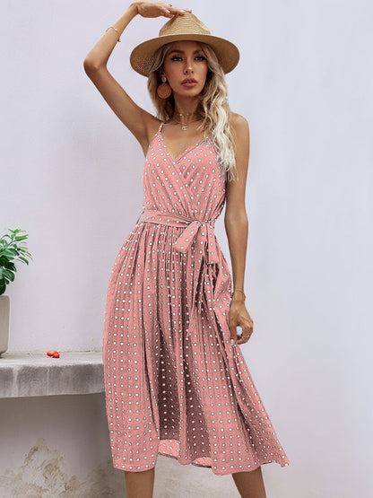 Polka Dot Print Midi Dress