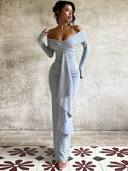 Off-Shoulder Bodycon Maxi Dress
