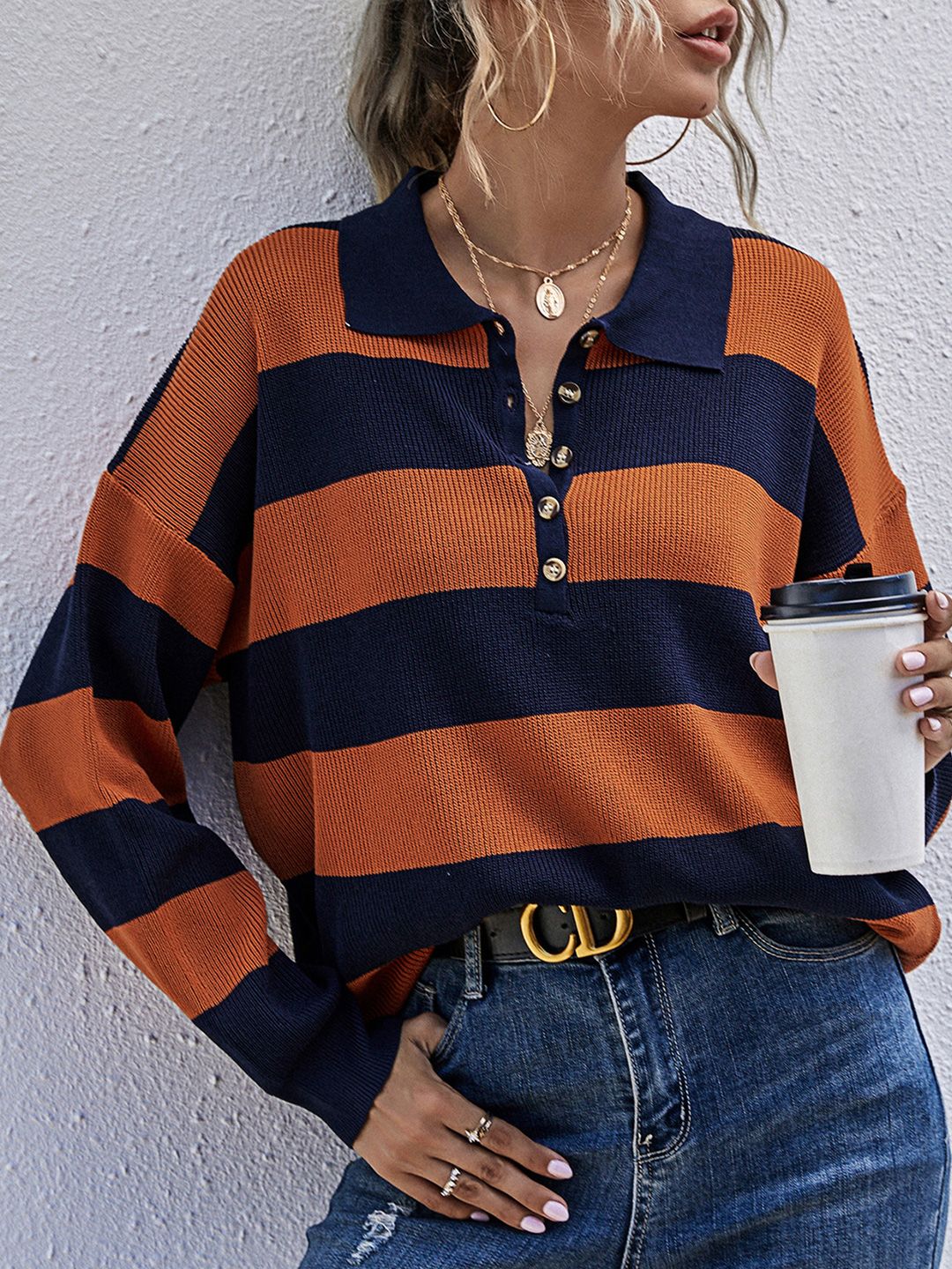 Women Striped Sweatshirt