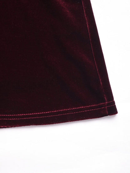 Women's Maroon A-Line Midi Dress