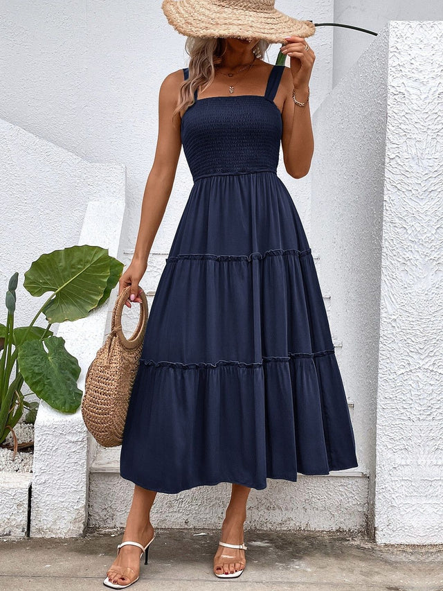 A-Line Midi Dress Style 169 - Nowi Korean Fashion