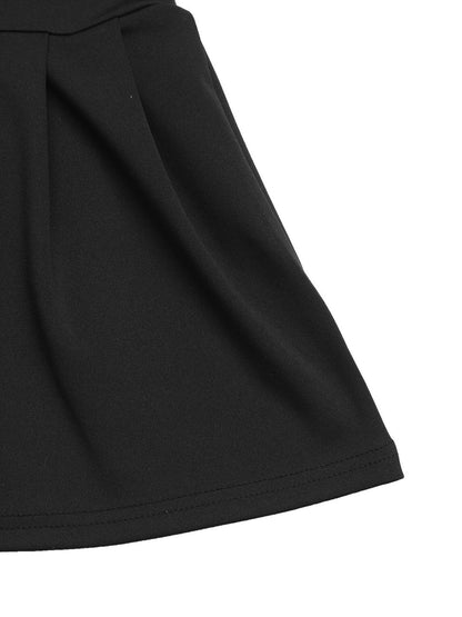 Women's Black Fit & Flare Mini Dress Blend Printed