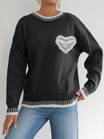 Women Pullover with Embroidered Detail