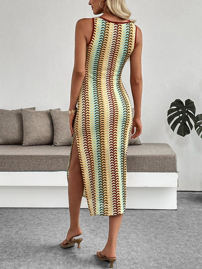 Print Bodycon Midi Dress