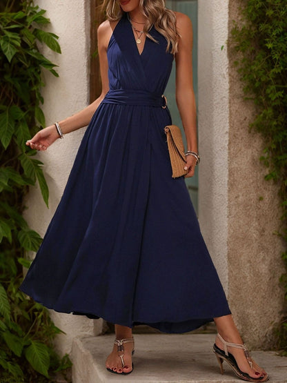 Halter Neck Midi Dress