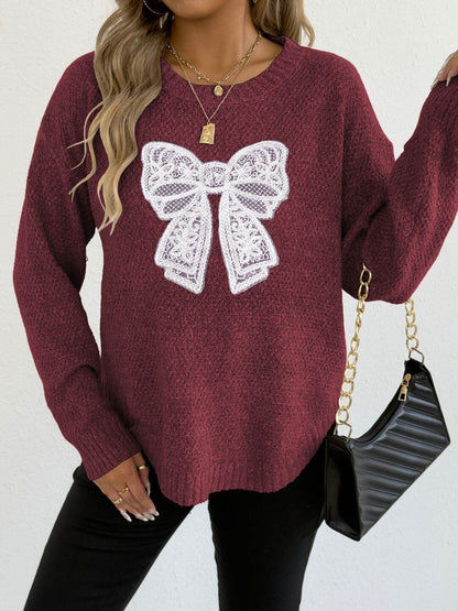 Women Pullover with Applique Detail