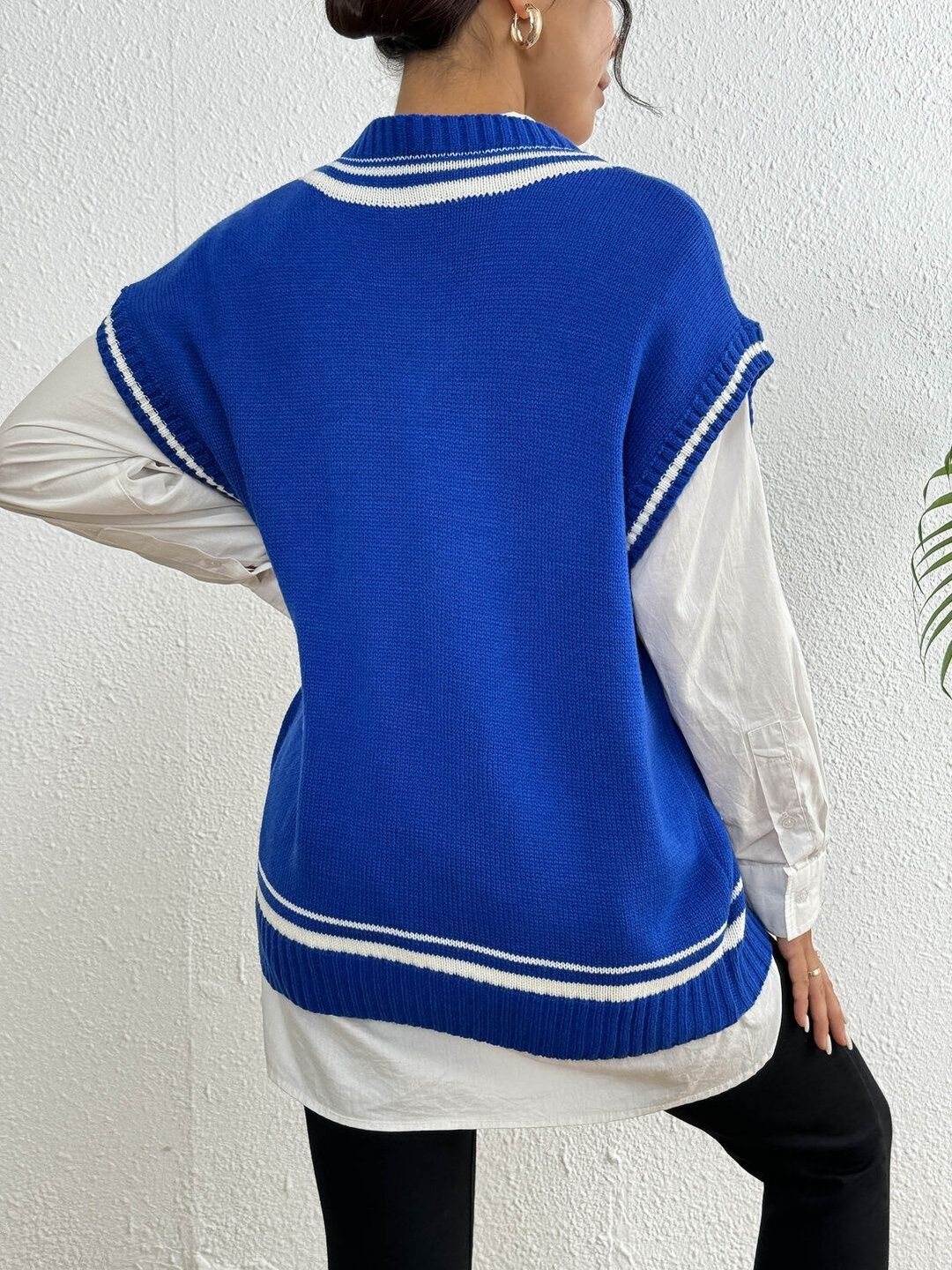Women Colourblocked Sweater Vest